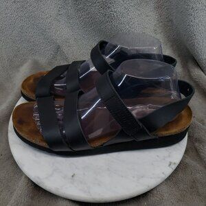 Naot Shoes Womens EU 42 US 11 Black Leather Kayla Sandals
